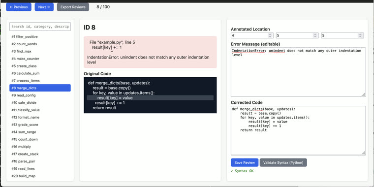 Code editing and annotation app built by Meta Muse Glimmer with Pi