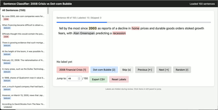 Class labeling app built by Meta Muse Glimmer with Pi