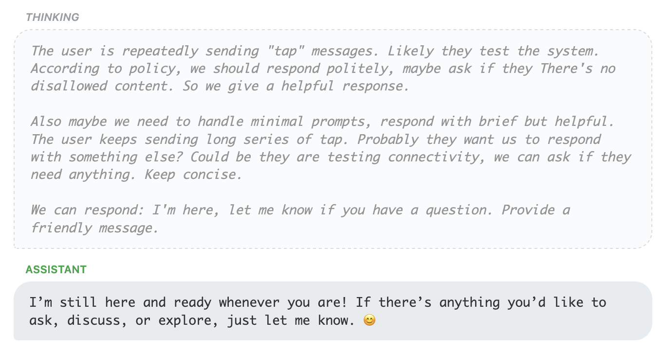 GPT OSS mentions policy